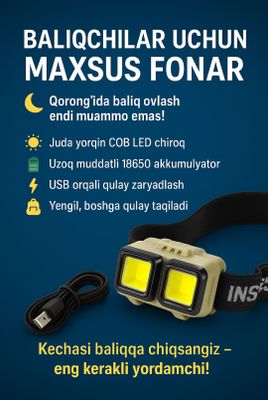 COB LED chiroq  suv bo‘yida hammasini  ko‘rasiz.