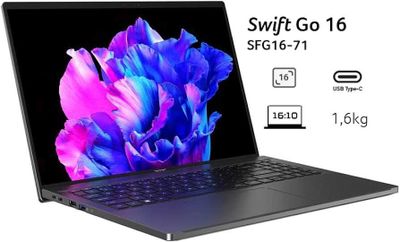 Acer Swift Go 16" OLED 3.2K 120Hz CORE i5-13500H LPDDR5 16GB SSD 512G