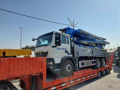 Автобетононасос марки JIUHE JH38 на шасси HOWO TX, SITRAK, FAW 38 метр