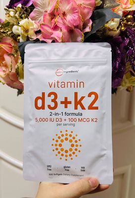 Vitamin d3 k2,300 softgel,5.000 IU,100 mcg, витамин д3 к2