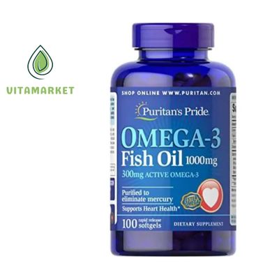 Puritan's Pride Omega-3 Fish Oil 1000 mg - 100 шт
