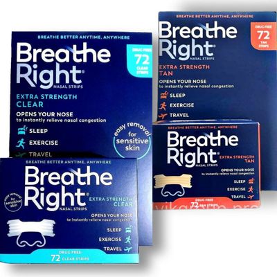 Назальные Полоски от храпа 72 полоски Breathe Right