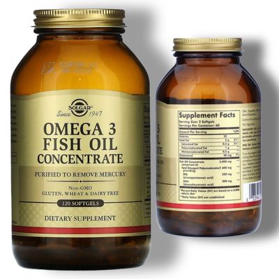 Омега-3, Solgar, 240 капсул Omega-3 Fish Oil Concentrate