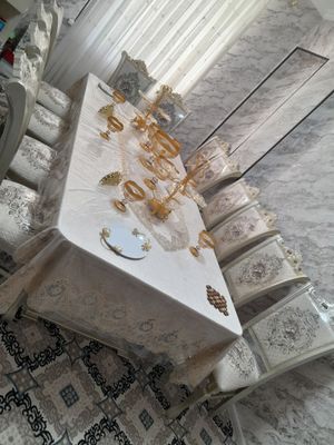 12 kishilik stol stul komplekt materiali yongʻoq
