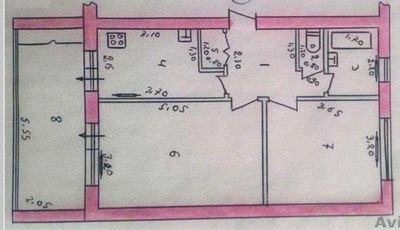 Продаётся квартира 2/4/4 бектемирский район ,водник 77 серия