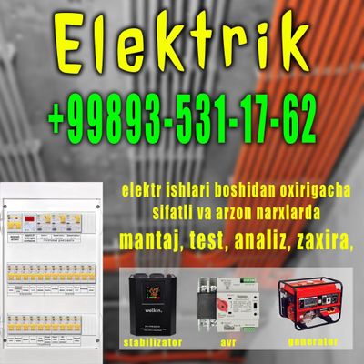Elektrik mantaj ishlarini qilamiz