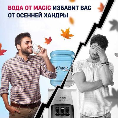 Вода для кулера Magic 19 литров. Бесплатная доставка в офис и дом