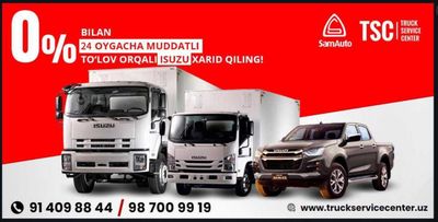 MUDDATLI TO'LOV - Isuzu yuk avtomobillari 0% bilan