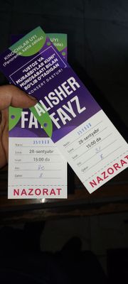 Alisher Fayz konsertiga 2ta bilet