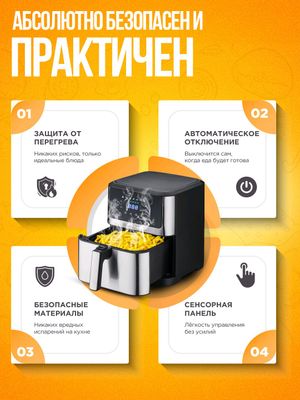 Аэрогриль Deime RA810DS, 8 л, черный