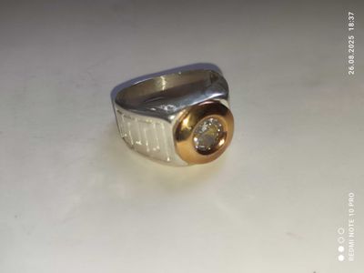 Серебряное кольцо с камнем ЦИРКОН, разм.20