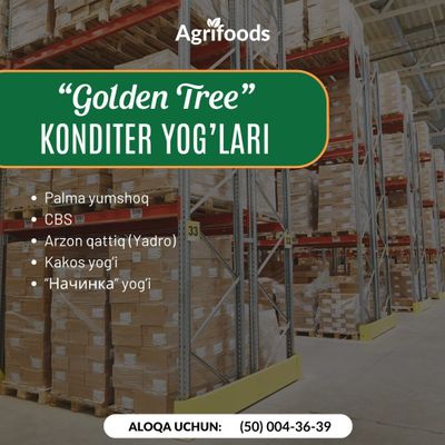 Golden Tree Palma, kokos, CBS yog'lari