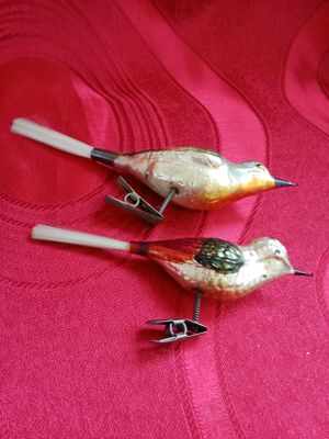 Елочные игрушки ГДР Птички