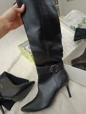 сапоги зимние кожаные