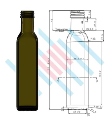 стеклянные бутылки 250 мл (Мarasca 250 g)
