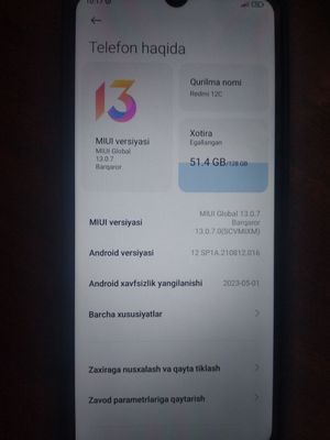 Redmi 12c 128tali