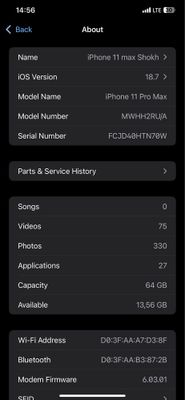 Iphone 11 pro max 64 gb