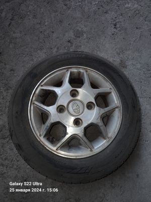 Автошины с алюмин дисками ,Hankook'компл 155/ 70 13 75H корейский