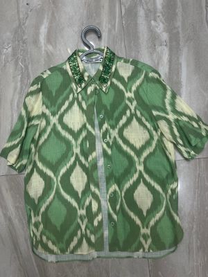 Рубашка лён ZARA