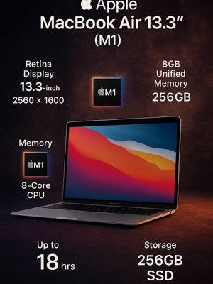 MacBook Air M1 620$ 8 ozu 256 ssd 13.3 RETINA New! Почка! 600$ (50 та