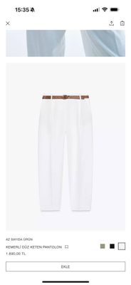 zara oq shimi, razmer L