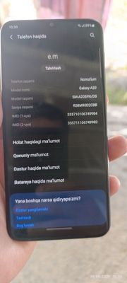 Samsung A20 telefon ishlab turibdi