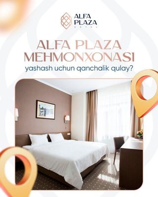 Alfa plaza hotel pokiza shinam arzon mehmonhona