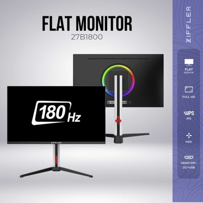 ZIFFLER 27B1800 180hz RGB has stand