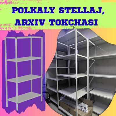 Polkaly stellaj, arxiv tokchasi Акция, метал архивный стеллаж