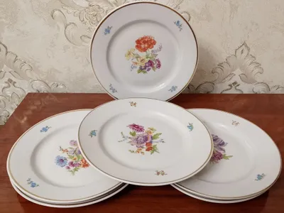 Тарелочки "Мейсенский букет". d 20 см. Дулево