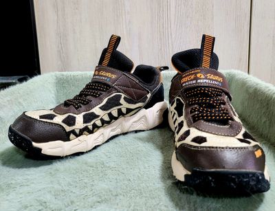 Skechers(GS)Velocitrek Dino-Quest USA "BlackBrown"