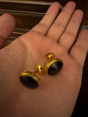 Запонки Montblanc с ониксом