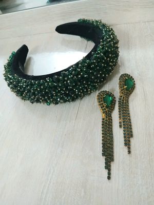 ободок и серьги комплект