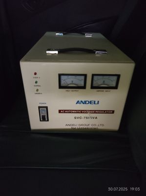 Стабилизатор Andeli SVC 7500 VA новый, производство Китай й