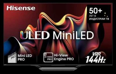 Телевизор Oled, Qled, MiniLED Hisense 43*50*55* Real 144Hz Ultra HD 4K