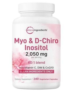 Myo d chiro inositol, инозитол, 2.500 mg, 240 ta kapsula