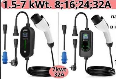 7 кВт Портативная Зарядка GB/T AC 8-32 Ампер на 220V. 5-10 метр
