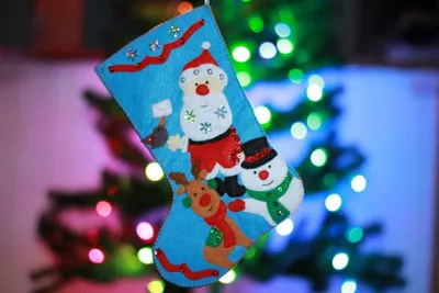 сапожок новогодний декоративный