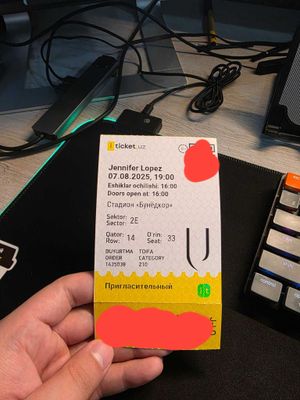Срочно продам два билета на концерт J-Lo (за пол цены)