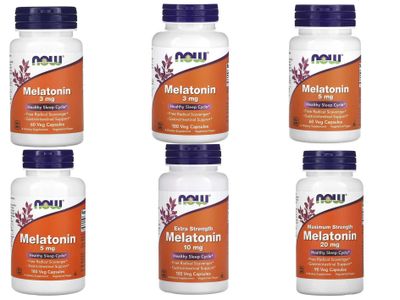 NOW Foods, Мелатонин, Melatonin, 3 мг, 5 мг, 10 мг, 20 мг