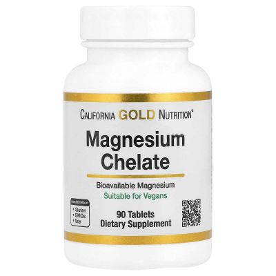 California Gold Nutrition, Хелат магния, 90 таблеток