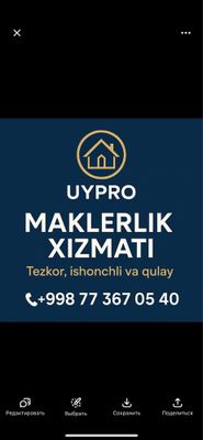 Maklerlik xizmati — UyPro bilan ishonchli va tezkor bitimlar!