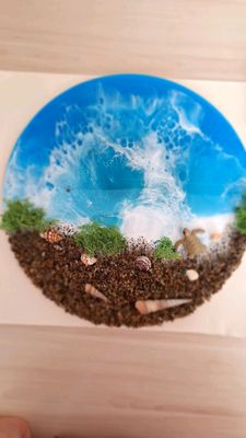 Море картина из эпоксидной смолы ручная работа