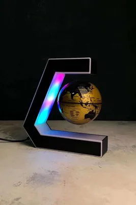 Левитирующий глобус антигравитация золотистый глобус