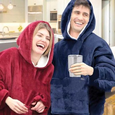 Толстовка-плед с капюшоном Huggle Hoodie, универсальный размер dm44
