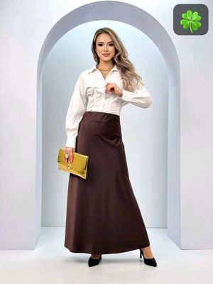 Юбка шелковая длинная