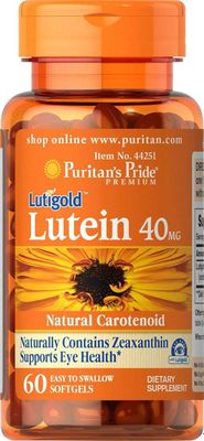 Лютеин 40 мг Зеаксантин, Puritan's Pride Lutein+ Zeaxanthin Америка