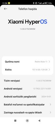 Redmi Not 11 Telefon sotiladi