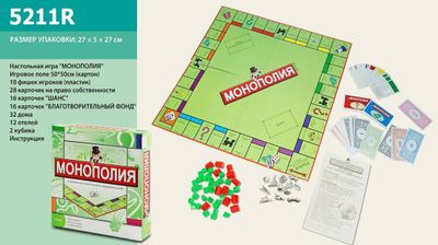 Настольная игра "МОНОПОЛИЯ"