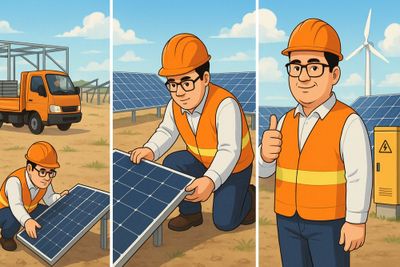Quyosh panel urnatadigan ustalar kerak